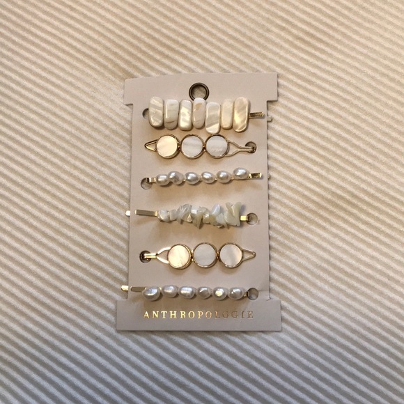 Anthropologie Accessories - ANTHROPOLOGIE Pearl and Shell Hairpins, NEW!